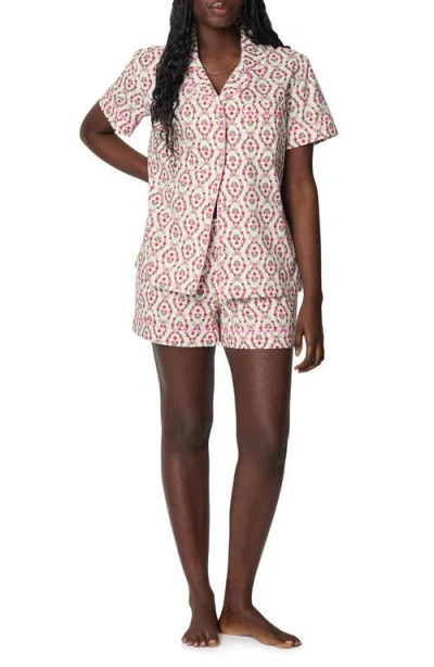Bedhead Pajamas Print Cotton Short Pajamas In Pink