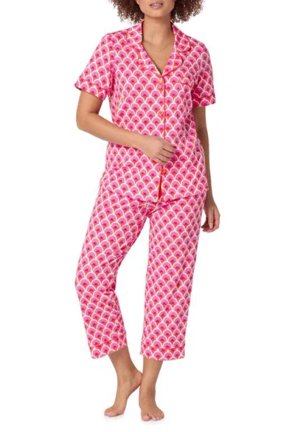 Bedhead Pajamas Print Crop Pajamas In Pink