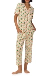 Bedhead Pajamas Print Crop Stretch Jersey Pajamas