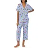 Bedhead Pajamas Print Crop Stretch Jersey Pajamas In Island Life