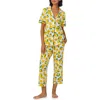 Bedhead Pajamas Print Crop Stretch Jersey Pajamas In Main Squeeze