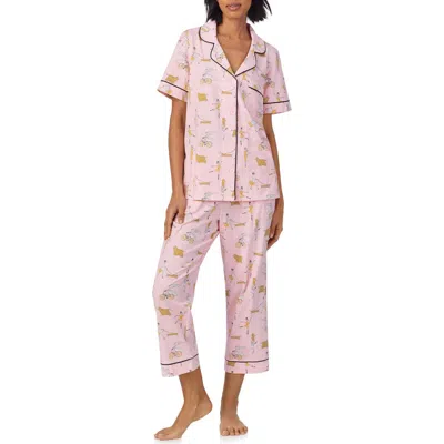 Bedhead Pajamas Print Crop Stretch Jersey Pajamas In Say Yes To Pasta