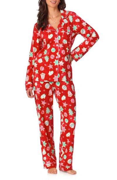 BEDHEAD PAJAMAS BEDHEAD PAJAMAS CHRISTMAS PRINTED LONG SLEEVE PAJAMA SET 