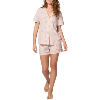 Bedhead Pajamas Print Jersey Short Pajamas In Pink
