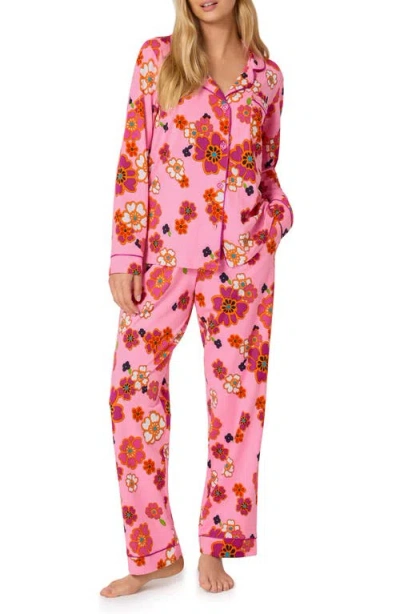 Bedhead Pajamas Print Long Sleeve Stretch Organic Cotton Jersey Pajamas In Multi