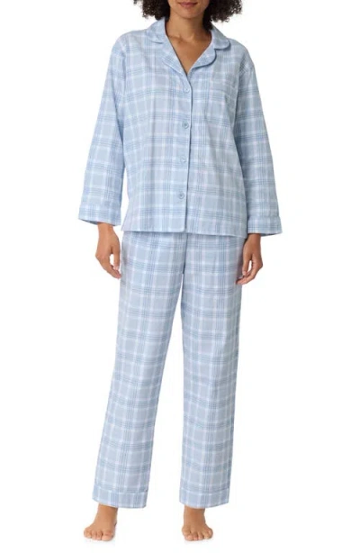 Bedhead Pajamas Print Organic Cotton Flannel Pajamas In Meadow Haze Plaid