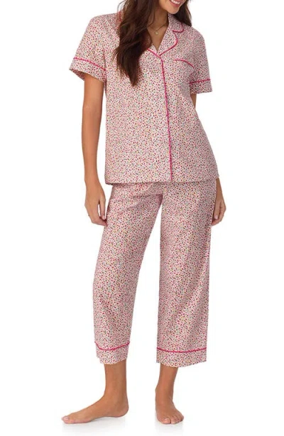 Bedhead Pajamas Print Organic Cotton Jersey Crop Pajamas In Willow Ditsy
