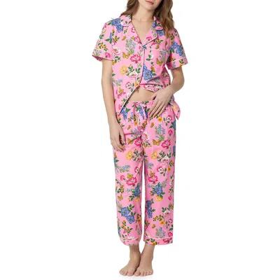 Bedhead Pajamas Print Organic Cotton Poplin Crop Pajamas In Multi