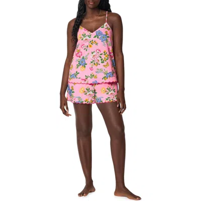 Bedhead Pajamas Print Organic Cotton Poplin Short Pajamas In Pink