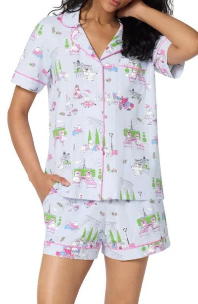 Bedhead Pajamas Print Short Pajamas In Blue