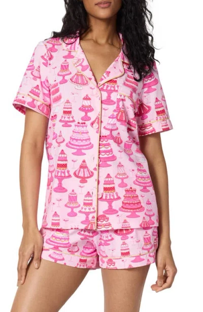 Bedhead Pajamas Print Short Pajamas In Pink