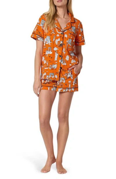 Bedhead Pajamas Print Short Pajamas In Brown