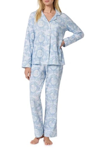 Bedhead Pajamas Print Stretch Cotton Pajamas In Blue