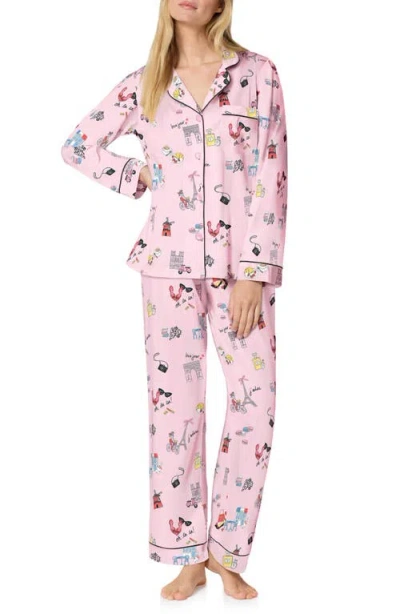 Bedhead Pajamas Print Stretch Cotton Pajamas In Pink