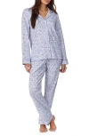 Bedhead Pajamas Striped Floral-print Pajama Set In Fairytale Forest
