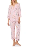 Bedhead Pajamas Print Stretch Organic Cotton Crop Pajamas In Multi