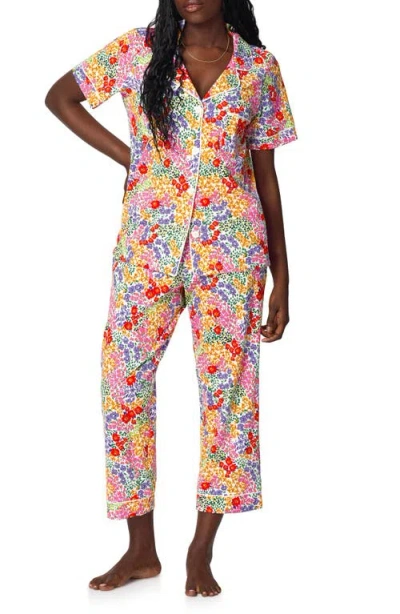 Bedhead Pajamas Print Stretch Organic Cotton Crop Pajamas In Multi