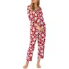 Bedhead Pajamas Print Stretch Organic Cotton Crop Pajamas In Red