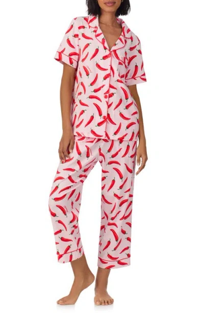 Bedhead Pajamas Print Stretch Organic Cotton Jersey Crop Pajamas