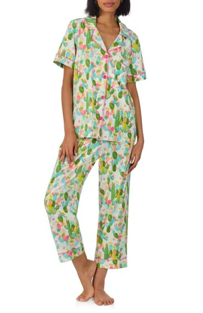 Bedhead Pajamas Print Stretch Organic Cotton Jersey Crop Pajamas
