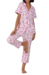 Bedhead Pajamas Print Stretch Organic Cotton Jersey Crop Pajamas