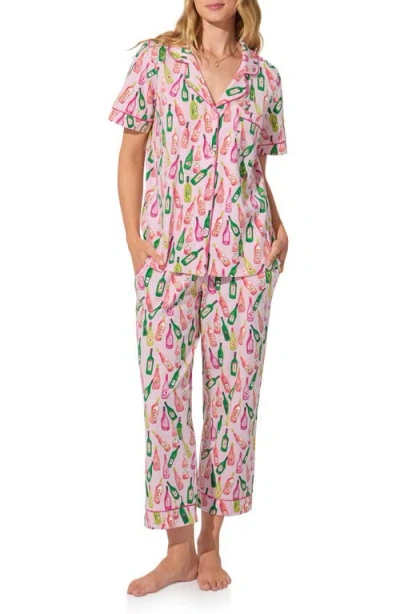 Bedhead Pajamas Print Stretch Organic Cotton Jersey Crop Pajamas