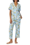 Bedhead Pajamas Print Stretch Organic Cotton Jersey Crop Pajamas
