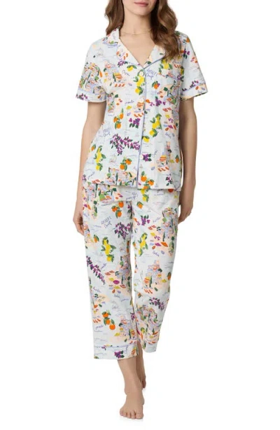 Bedhead Pajamas Print Stretch Organic Cotton Jersey Crop Pajamas In Multi