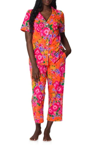Bedhead Pajamas Print Stretch Organic Cotton Jersey Crop Pajamas In Multi
