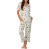 Bedhead Pajamas Print Stretch Organic Cotton Jersey Crop Pajamas In Poolside Poodles