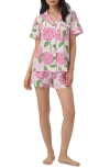 Bedhead Pajamas Print Stretch Organic Cotton Jersey Short Pajamas In Grand Hydrangea