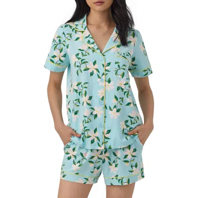 Bedhead Pajamas Print Stretch Organic Cotton Jersey Short Pajamas In Green