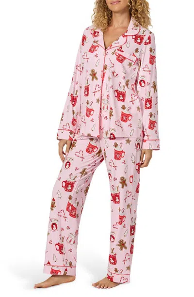 Bedhead Pajamas Print Stretch Organic Cotton Pajamas In Pink