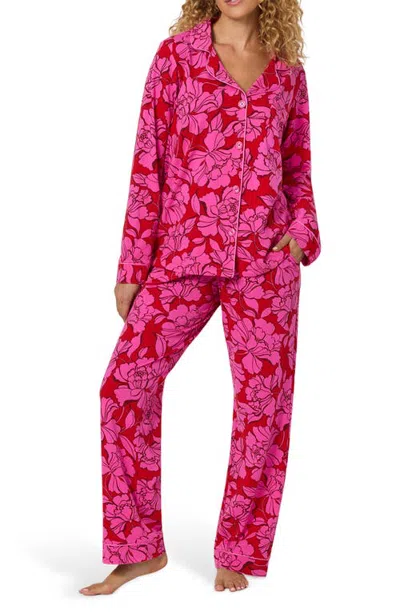 Bedhead Pajamas Print Stretch Organic Cotton Pajamas In Pink