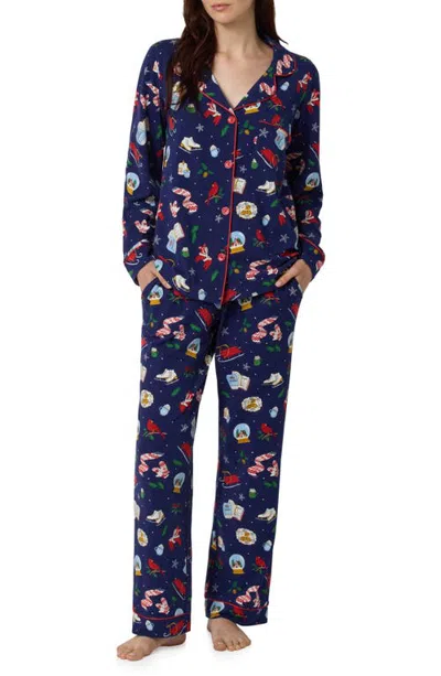 Bedhead Pajamas Print Stretch Organic Cotton Pajamas In Blue