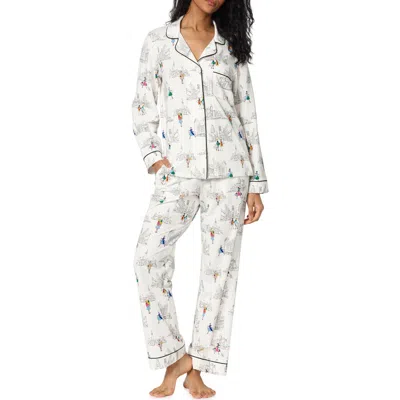Bedhead Pajamas Print Stretch Organic Cotton Pajamas In White