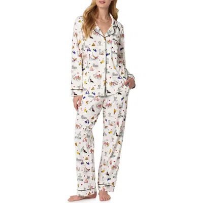 Bedhead Pajamas Print Stretch Organic Cotton Pajamas In White