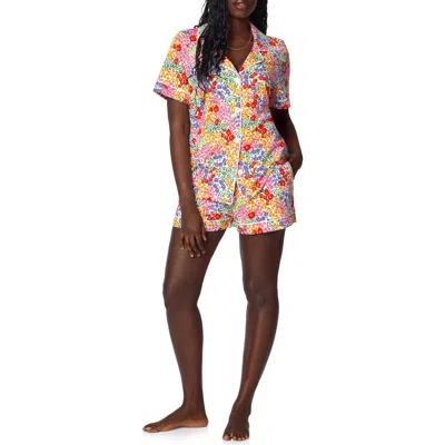 Bedhead Pajamas Print Stretch Organic Cotton Short Pajamas In Pink