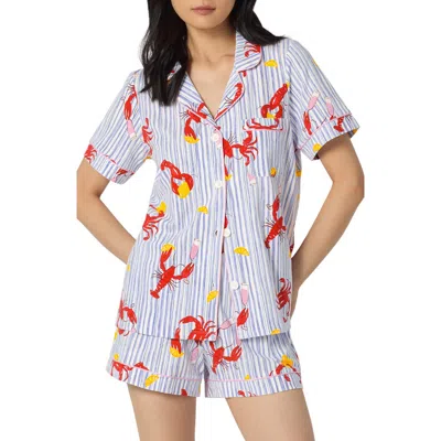 Bedhead Pajamas Print Stretch Organic Cotton Short Pajamas In Pink