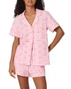 Bedhead Pajamas Printed Short Sleeve Shorts Pajama Set In Pink