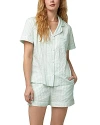 Bedhead Pajamas Short Sleeve Boxer Pajama Set In Mint 3d Stripe