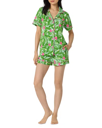 Bedhead Pajamas Short Sleeve Classic Shorty Pajama Set - Exclusive In Green