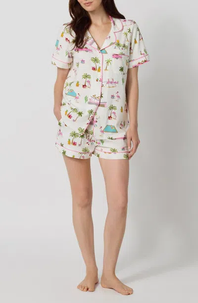 Bedhead Pajamas Short Sleeve Cotton Pajamas In White