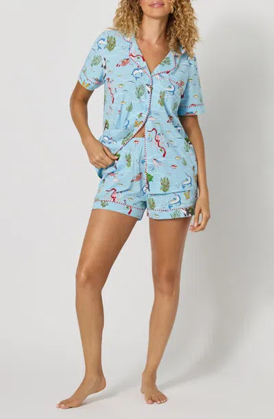 Bedhead Pajamas Short Sleeve Cotton Pajamas In Blue