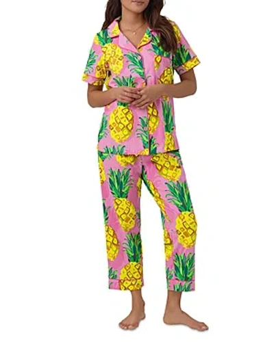 Bedhead Pajamas Short Sleeve Cropped Pajama Set In Pineapples