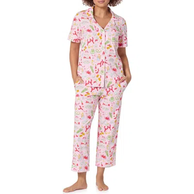 Bedhead Pajamas Stretch Cotton Crop Pajamas In Multi