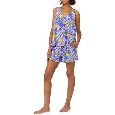 Bedhead Pajamas Stretch Organic Cotton Jersey Short Pajamas In Majolica