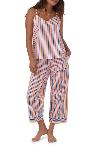 Bedhead Pajamas Stripe Crop Organic Cotton Pajamas In Maritime Stripe