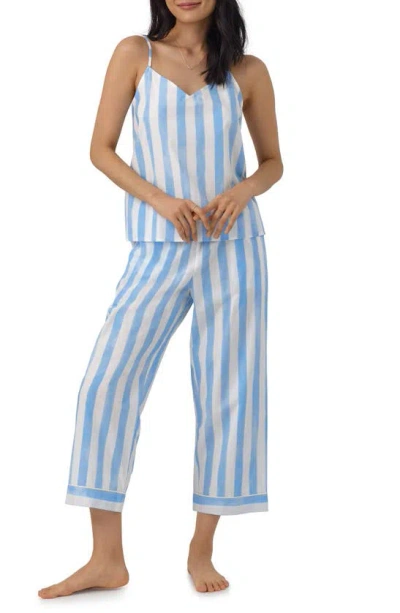Bedhead Pajamas Stripe Crop Organic Cotton Pajamas In Waterfront Stripe