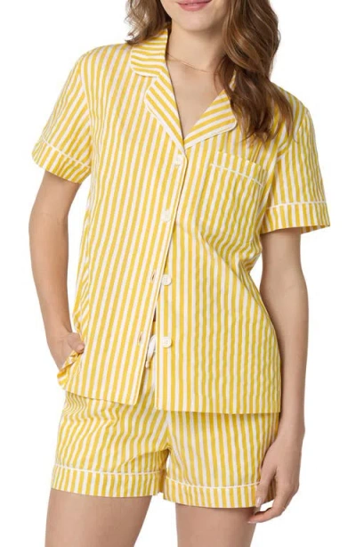 Bedhead Pajamas Stripe Organic Cotton Dobby Short Pajamas In Multi